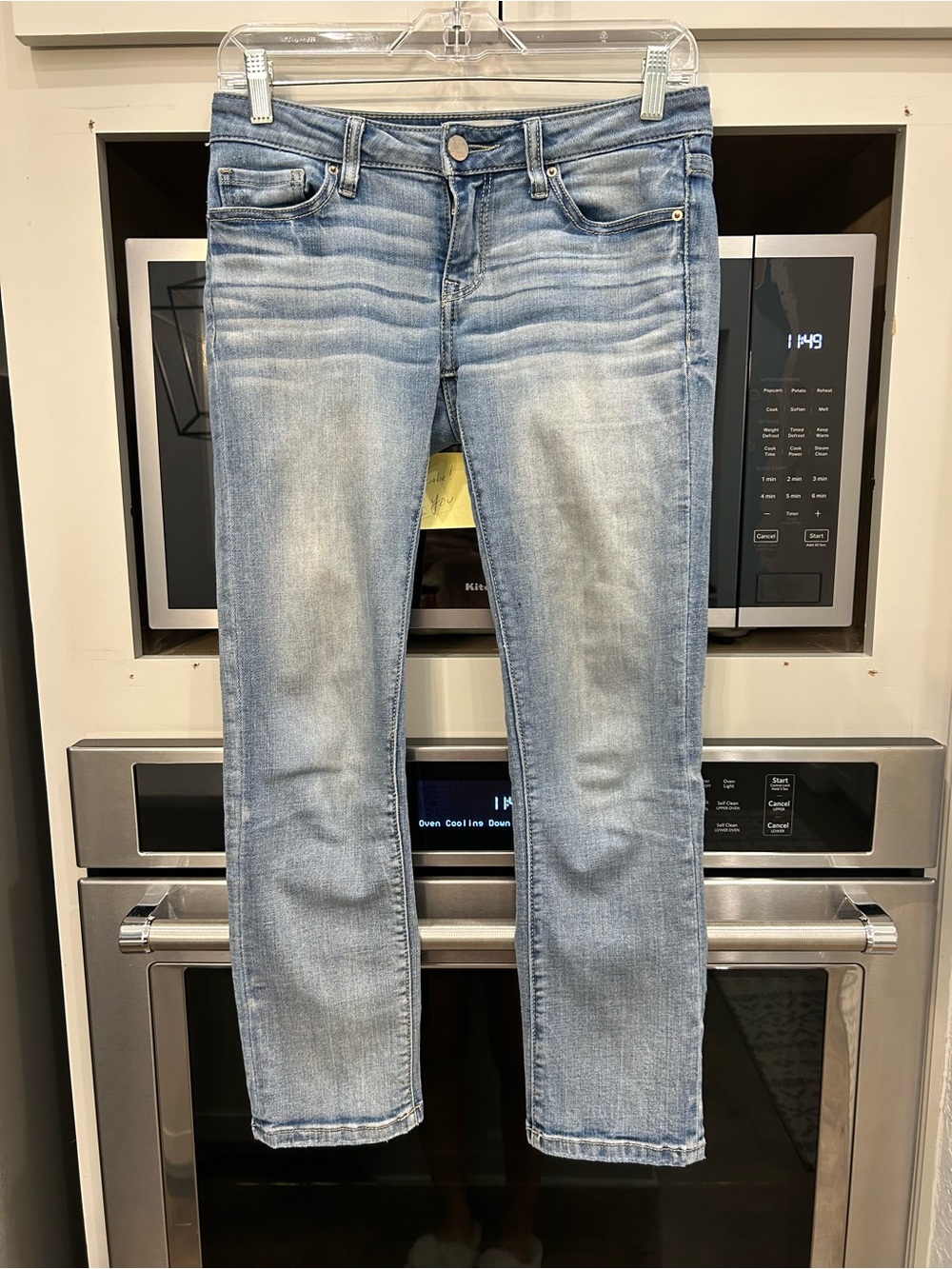 Women’s BKE Stella low rise cropped Blue Washed Jeans
